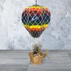 Rosso's Montgolfier Hot Air Balloon Collectable Mobile Handcrafted Working READ